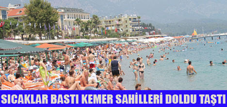 KEMERDE SAHİLLER DOLUP TAŞIYOR