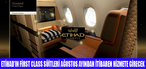 ETİHADIN FİRST CLASS KONFORU İNTERNETTE