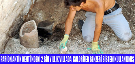 ROMALILARA AİT KALORİFER BULUNDU