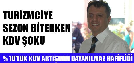 TURİZME KDV ŞOKU