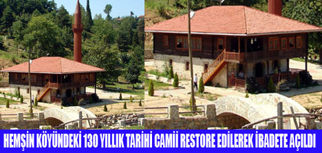 130 YILLIK TARİHİ CAMİ İBADETE AÇILDI