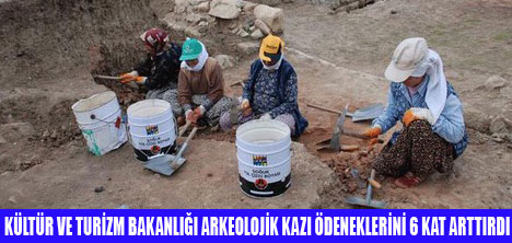 ARKEOLOJİK KAZI ÖDENEĞİ % 600 ARTTI