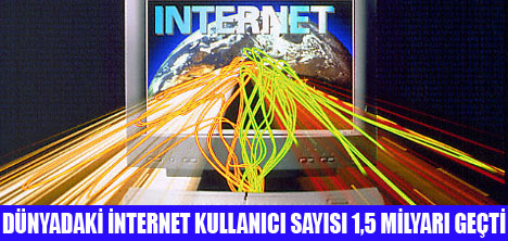 İNTERNET KULLANICISI HERGÜN  ARTIYOR