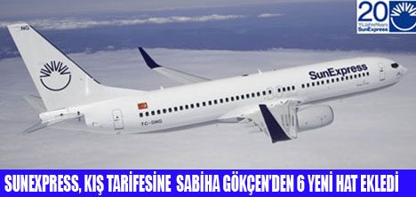 SUNEXPRESSDEN  6 YENİ HAT