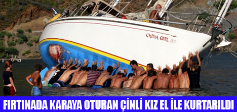 ÇİNLİ KIZ EL YARDIMIYLA KURTARILDI