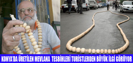 TURİSTLER MEVLANA TESBİHİ HAYRANI