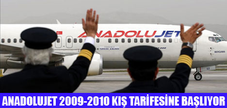 ANADOLUJET KIŞ TARİFESİNE GEÇİYOR