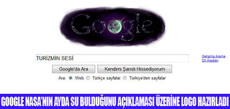 NASA AYDA SU BULDU GOOGLE LOGO OLDU