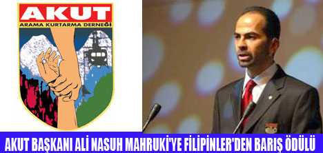 NASUH MAHRUKİ'YE BARIŞ ÖDÜLÜ