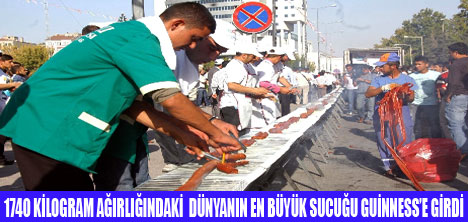 KAYSERİ SUCUĞU GUİNNESSE GİRDİ