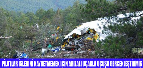 ISPARTA UÇAĞI; ARIZALI KALKMIŞ