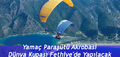 Yamaç Paraşütü Akrobasi Dünya Kupası Fethiye'de Yapılacak