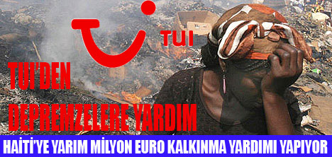 TUI, DEPREMZELERE YARDIM EDİYOR