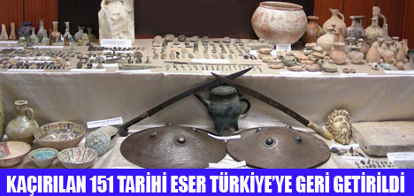 151TARİHİ ESER TÜRKİYEYE KAZANDIRILDI