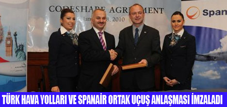 THY İLE SPANAİR ORTAK UÇUÇAK