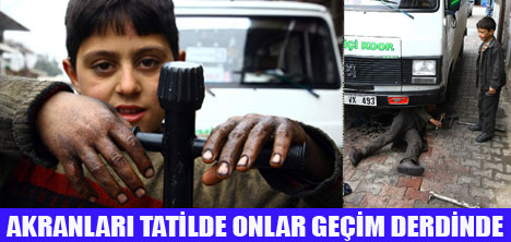 AKRANLARI TATİLDE ONLAR SANAYİDE