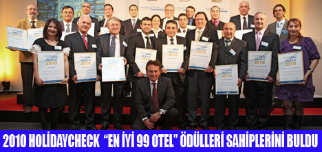 2010 HOLİDAYCHECK  ÖDÜLLERİ VERİLDİ