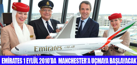 EMİRATES MANCHESTERA A380 İLE UÇUYOR