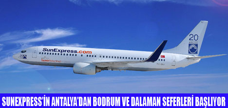 SUNEXPRESS,TURİZM MERKEZLERİNDE