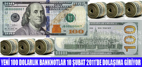 YENİ 100 $LIK BANKNOTLAR