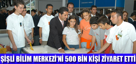 BİLİM MERKEZİNE 500 BİN ZİYARETÇİ