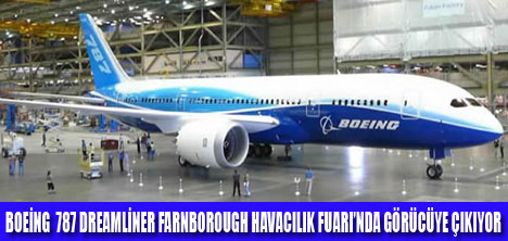 BOEİNG  787 GÖRÜCÜYE ÇIKIYOR