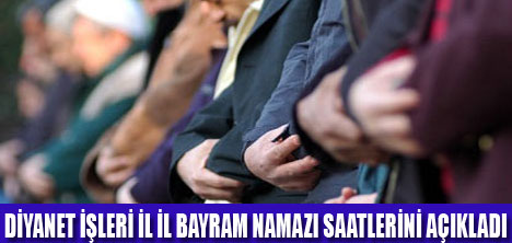 İSTANBUL'DA BAYRAM NAMAZI 07:36'DA