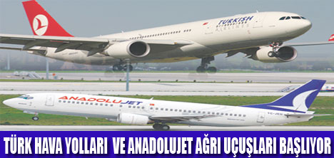 AĞRI UÇUŞLARI BAŞLIYOR