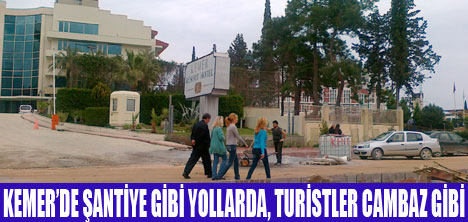 KEMER DE TURİSTLER CANBAZ OLDU