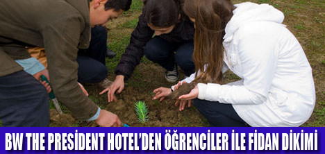 ÇEVRECİ HOTEL'DEN FİDAN DİKİMİ