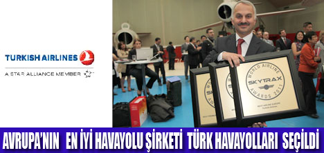 THY,EN İYİ HAVAYOLU ŞİRKETİ SEÇİLDİ