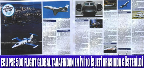 ECLIPSE 500 İLK 10 İŞ JETİ ARASINDA