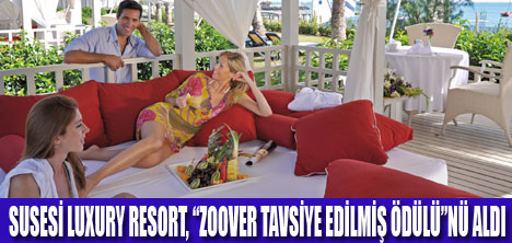 SUSESİ RESORTE ZOOVERDEN ÖDÜL