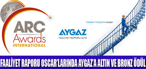 ARC ÖDÜLLERİNDE AYGAZA 2 ÖDÜL GELDİ