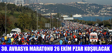 AVRASYA MAROTONU 26 EKİM'DE