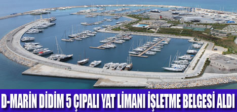 5 ÇIPALI YAT LİMANI İŞLETME BELGESİ ALDI