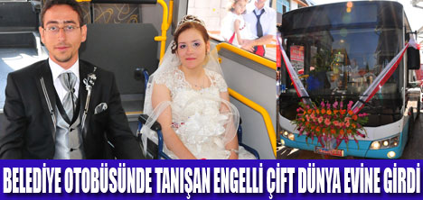 NİKAH DAİRESİNE GELİN OTOBÜSÜ İLE GİTTİ