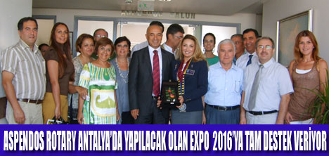 ASPENDOS ROTARY’DEN EXPO  2016’YA TAM DESTEK