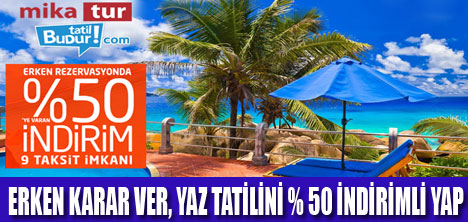 Tatilcilere % 50’lere varan indirim fırsatı