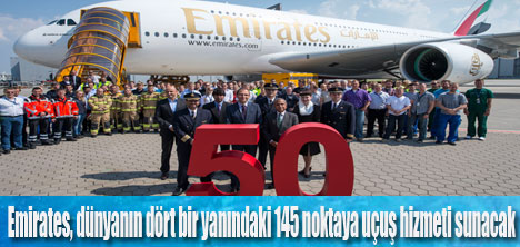 Emirates, 50. Airbus 380'ini teslim aldı