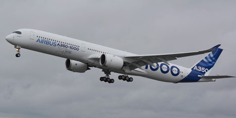 İlk A350-1000 ilk uçuşu için havalandı