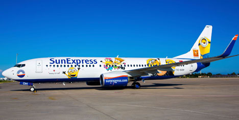 SunExpress son uçağını Minyonlar karakterleriyle giydirdi