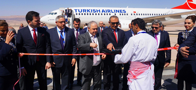 Türk Hava Yolları’nın Ürdün’deki 2. uçuş noktası Akabe’ye direkt seferleri bugün itibariyle başladı