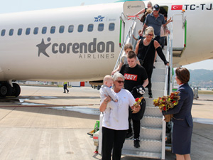 Corendon Airlines’ın ilk uçağı  Alanya-Gazipaşa Havalimanı’na iniş yaptı