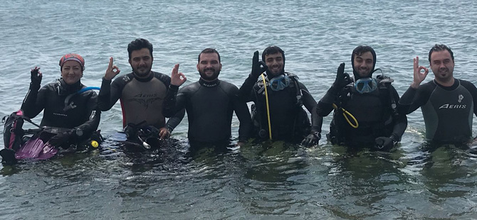 TÜSAT(Trakya Üniversitesi Su Altı Topluluğu) Enez’de keşif ve araştırma dalışları yaptı