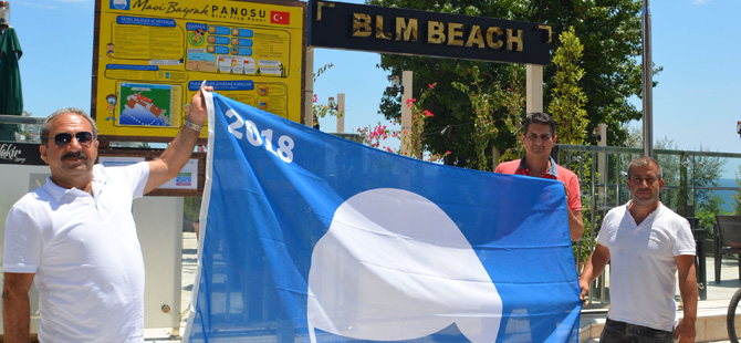 Antalya Konserve Koyunda bulunan Bilem Beach'de Mavi Bayrak dalgalanacak