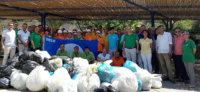 Çevreye duyarlı “Green Team ekibi” bölgede atık temizliği gerçekleştirdi