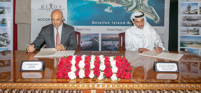 Türkiye’den dünyaya hızla açılan Rixos Hotels, Qetaifan Projects arasında sözleşme imzalandı