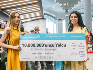 İstanbul Havalimanı, 2 Haziran 2019 itibari ile toplamda 10 milyon yolcuya ev sahipliği yaptı