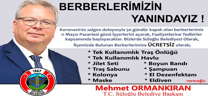 Berberlere Belediyeden Malzeme Desteği